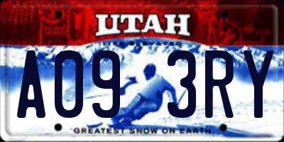 UT license plate A093RY