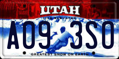 UT license plate A093SO