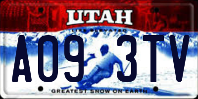 UT license plate A093TV