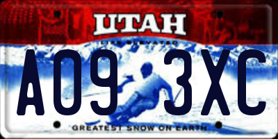 UT license plate A093XC