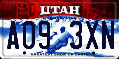 UT license plate A093XN