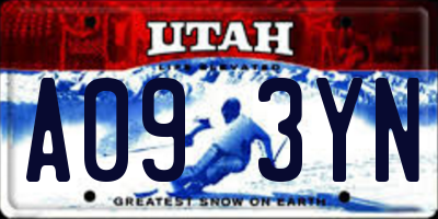 UT license plate A093YN