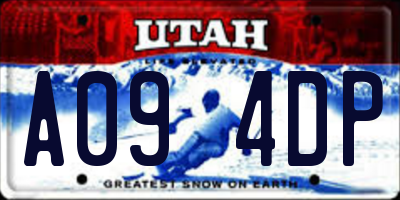 UT license plate A094DP
