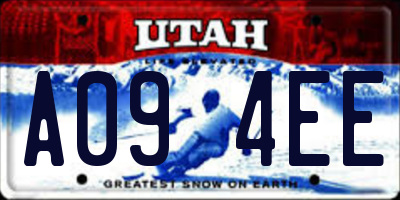UT license plate A094EE