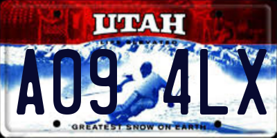UT license plate A094LX