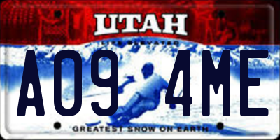 UT license plate A094ME