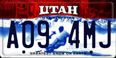 UT license plate A094MJ