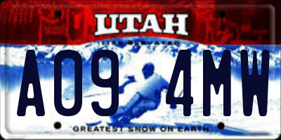 UT license plate A094MW