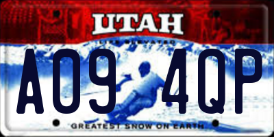 UT license plate A094QP