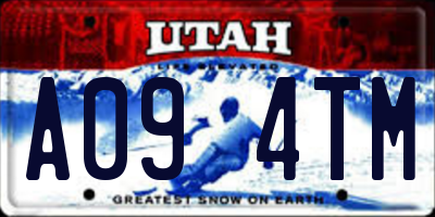 UT license plate A094TM