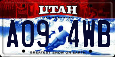 UT license plate A094WB