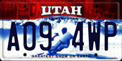 UT license plate A094WP