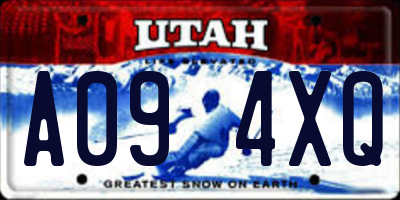 UT license plate A094XQ