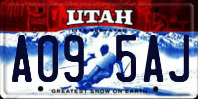 UT license plate A095AJ