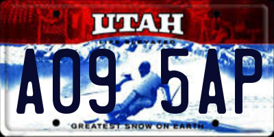 UT license plate A095AP