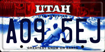 UT license plate A095EJ