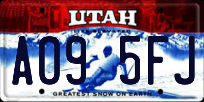 UT license plate A095FJ