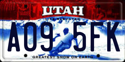 UT license plate A095FK