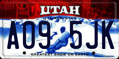 UT license plate A095JK