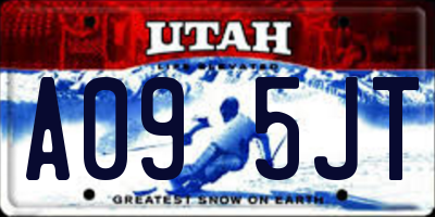 UT license plate A095JT