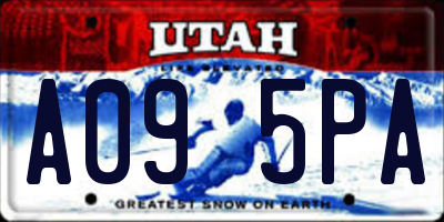 UT license plate A095PA