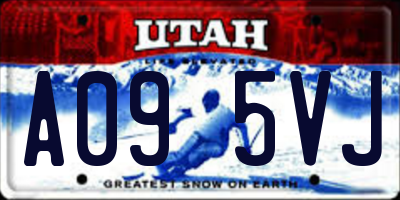 UT license plate A095VJ