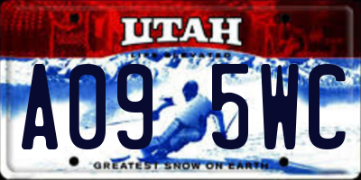 UT license plate A095WC