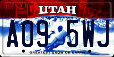 UT license plate A095WJ