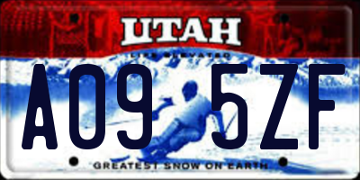 UT license plate A095ZF