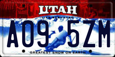 UT license plate A095ZM