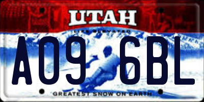 UT license plate A096BL
