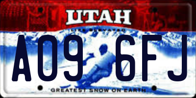 UT license plate A096FJ