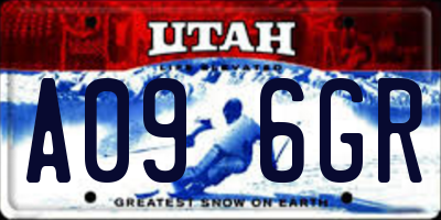 UT license plate A096GR