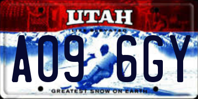 UT license plate A096GY