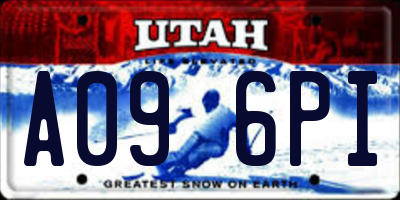 UT license plate A096PI