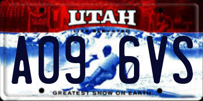 UT license plate A096VS