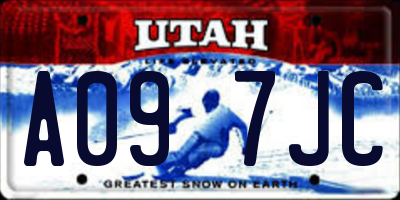 UT license plate A097JC