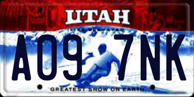 UT license plate A097NK