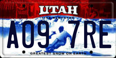 UT license plate A097RE