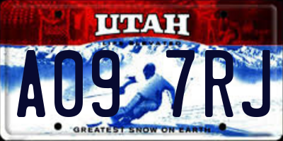 UT license plate A097RJ