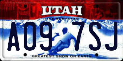 UT license plate A097SJ