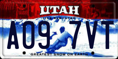 UT license plate A097VT