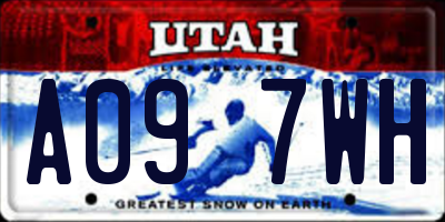 UT license plate A097WH