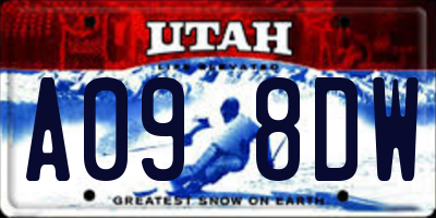 UT license plate A098DW
