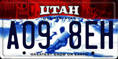UT license plate A098EH