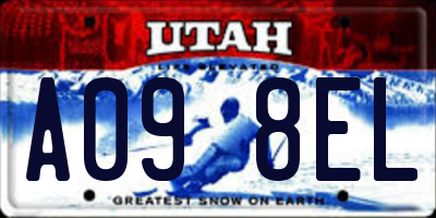 UT license plate A098EL