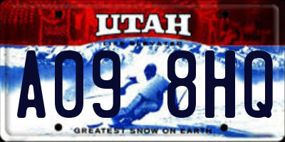 UT license plate A098HQ