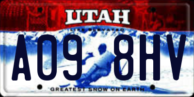 UT license plate A098HV