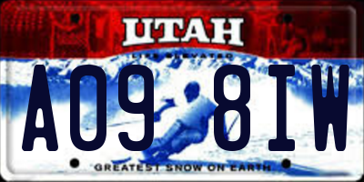 UT license plate A098IW
