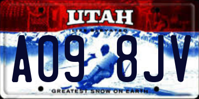 UT license plate A098JV